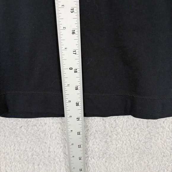 AYR The Slushy 100% Pima Cotton Long Sleeve Relaxed Crop Tee Shirt Size M Black - Picture 3 of 8